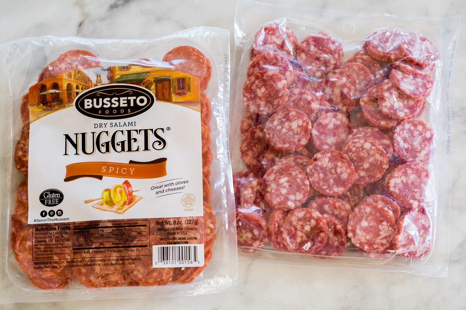 Christmas Tree Charcuterie Board Salame used for charcuterie Christmas tree.