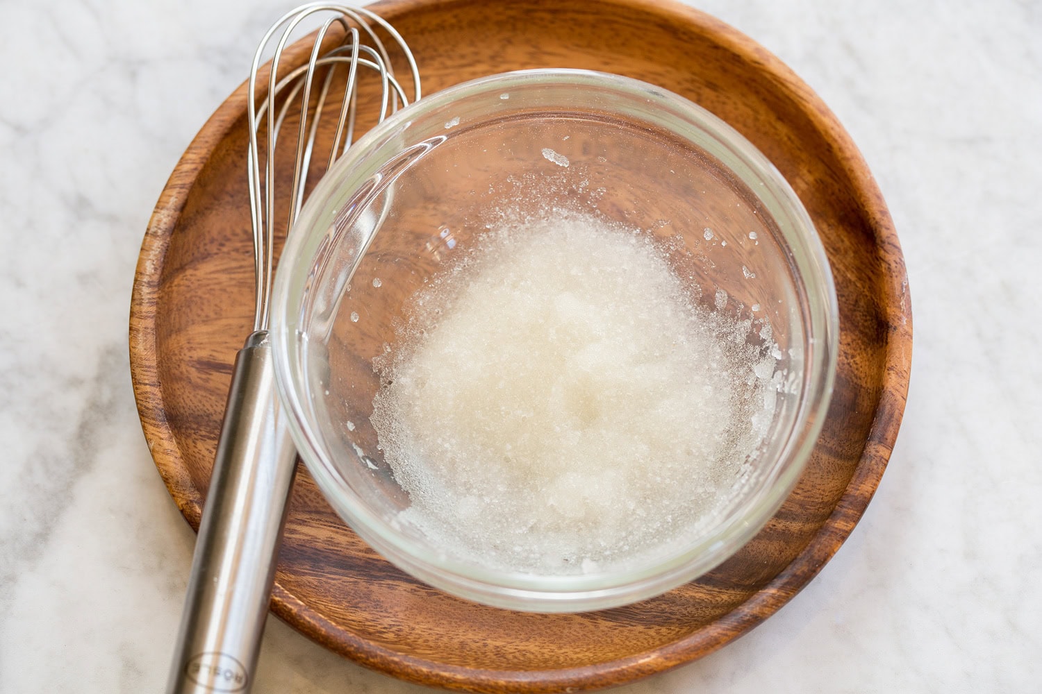 No Bake Cheesecake Gelatin and water mixture.