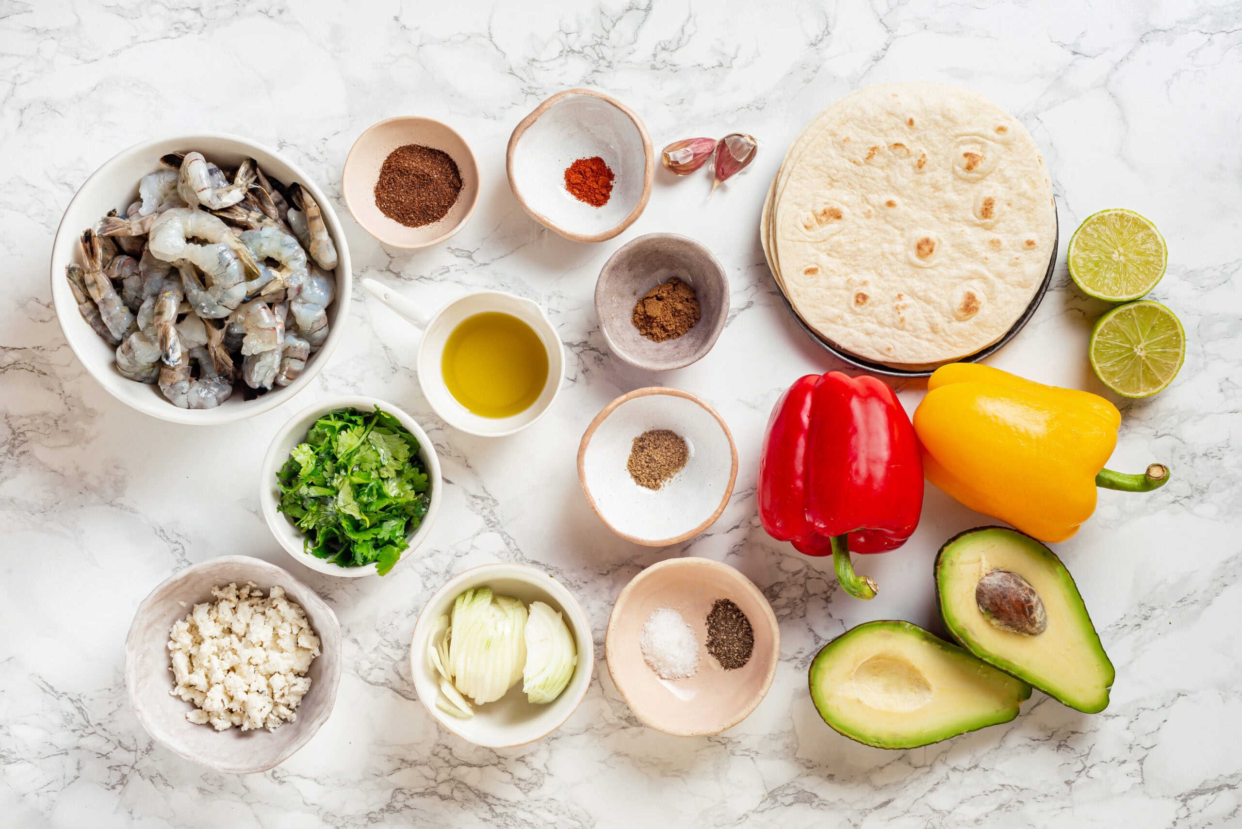 Shrimp Fajitas Ingredients needed for shrimp fajitas