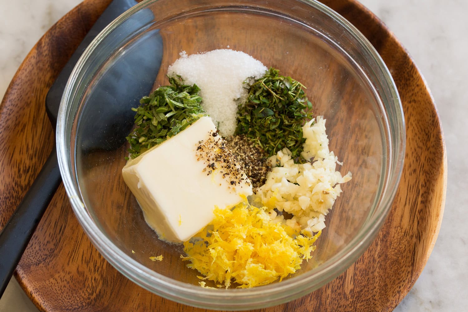 Spatchcock Chicken Butter garlic herb mixture for roast chicken.